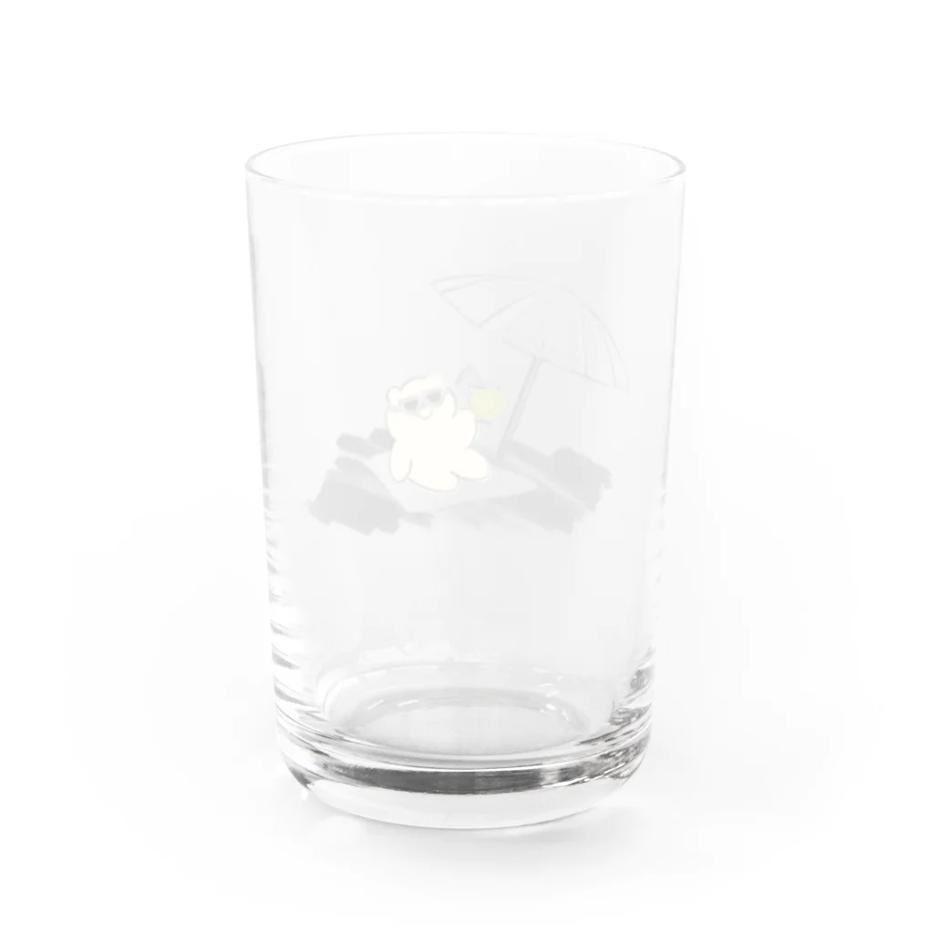 osumashikumashopのおすましくま子とbeach party Water Glass :back