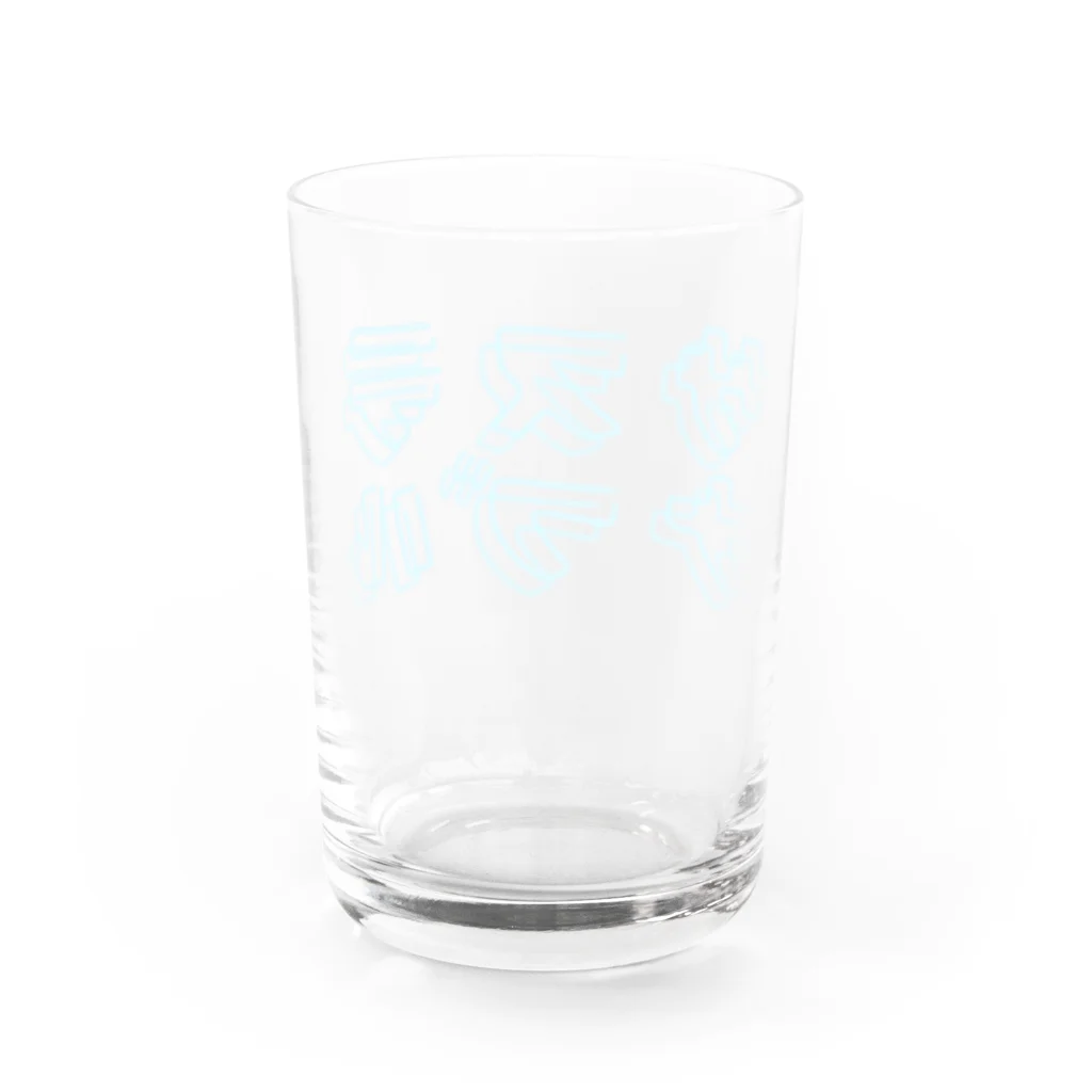 うらめし屋　のサステナブル　ネオン風 Water Glass :back