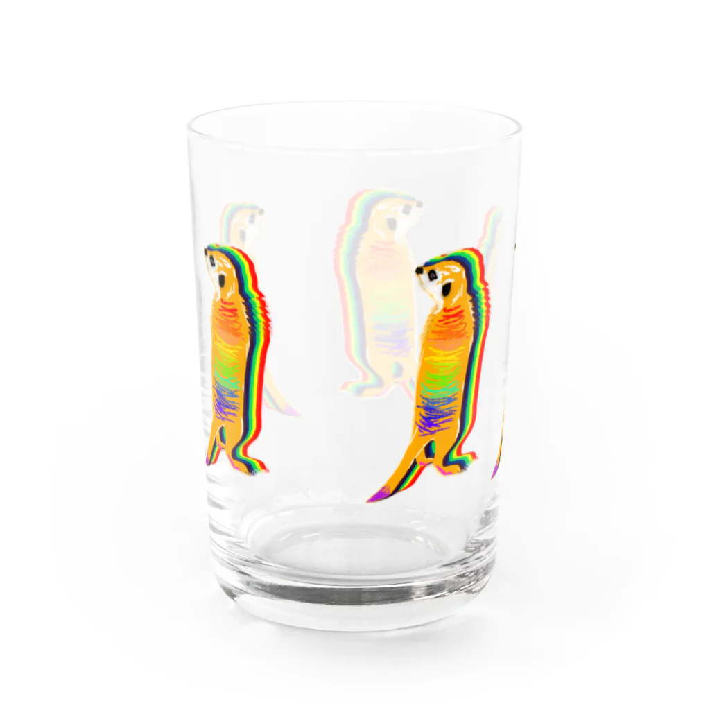 ⚫︎.3 ⚫︎SORRISOのミーアキャッ党　meerkat 虹 Water Glass :back