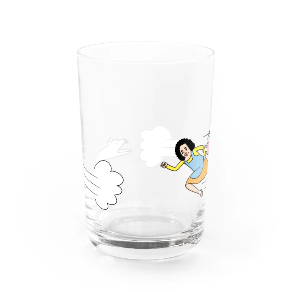 いらっしゃい母の店の追いかけっこグラス Water Glass :back