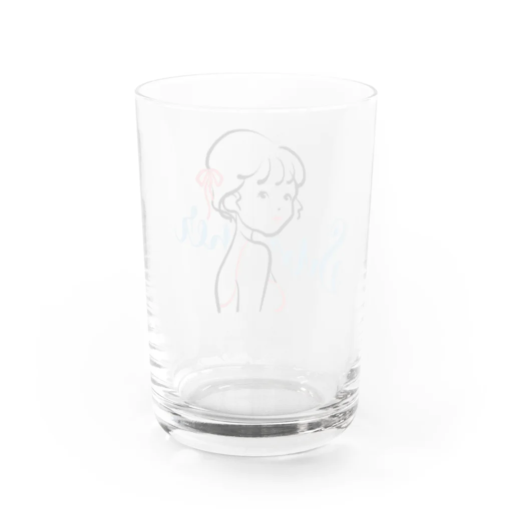 illust.nulのサマーガール Water Glass :back