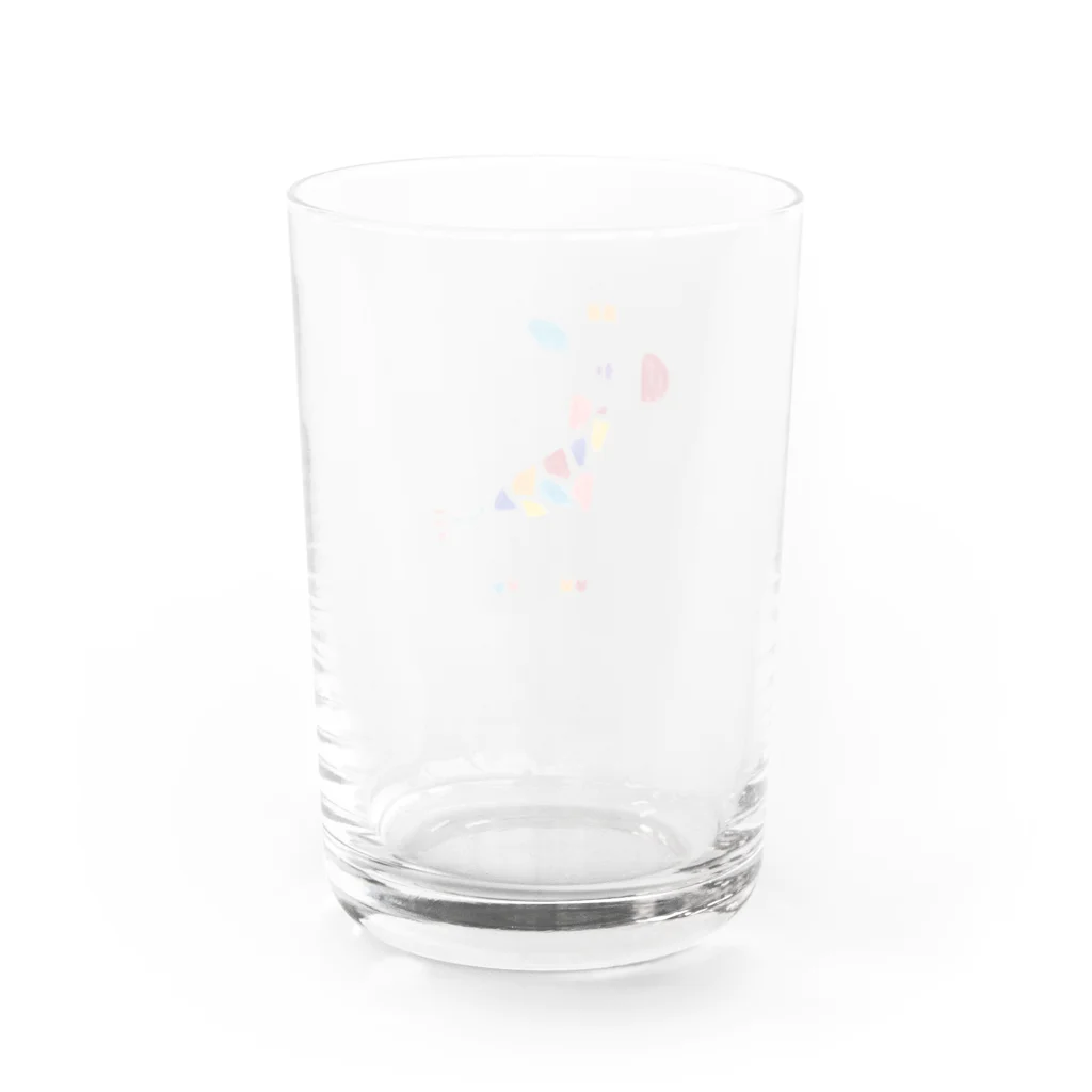 sampoの色鉛筆のきりん Water Glass :back