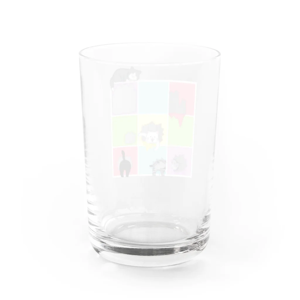 街角のお店の穴開けニャンコ Water Glass :back