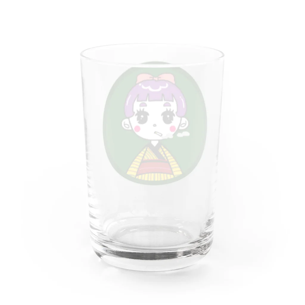 麿まろ / maro maroの大正ロマン タバコと町娘 Water Glass :back