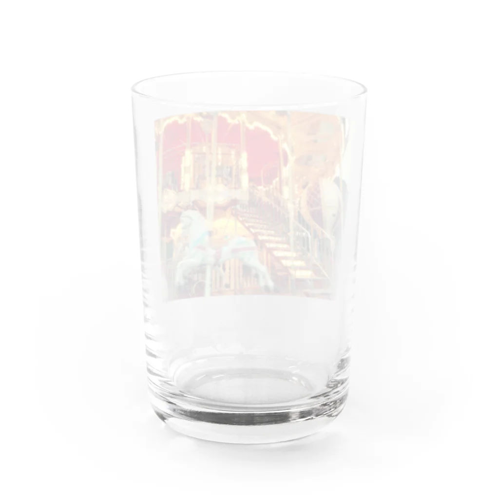 mochi clubの移動遊園地のメリーゴーラウンド Water Glass :back