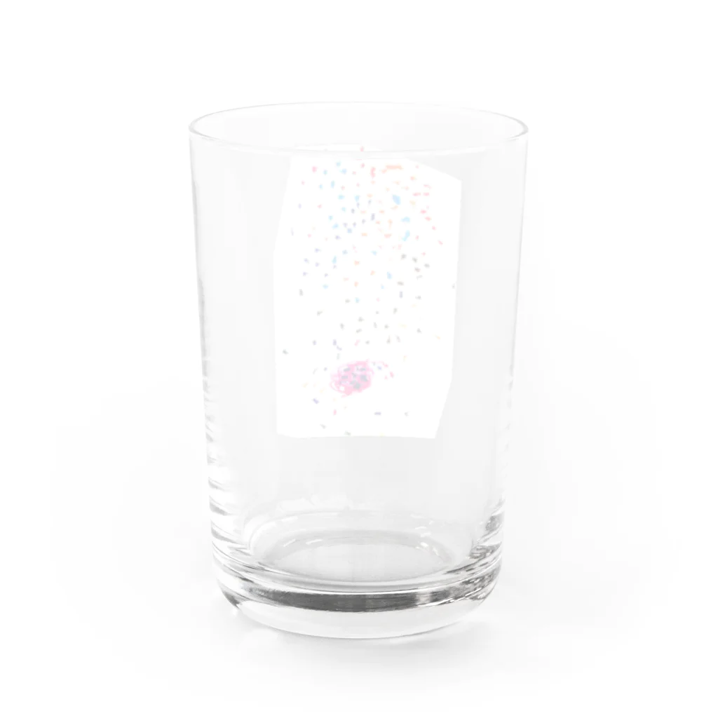 5つ葉クローバーの4歳の芸術品 Water Glass :back