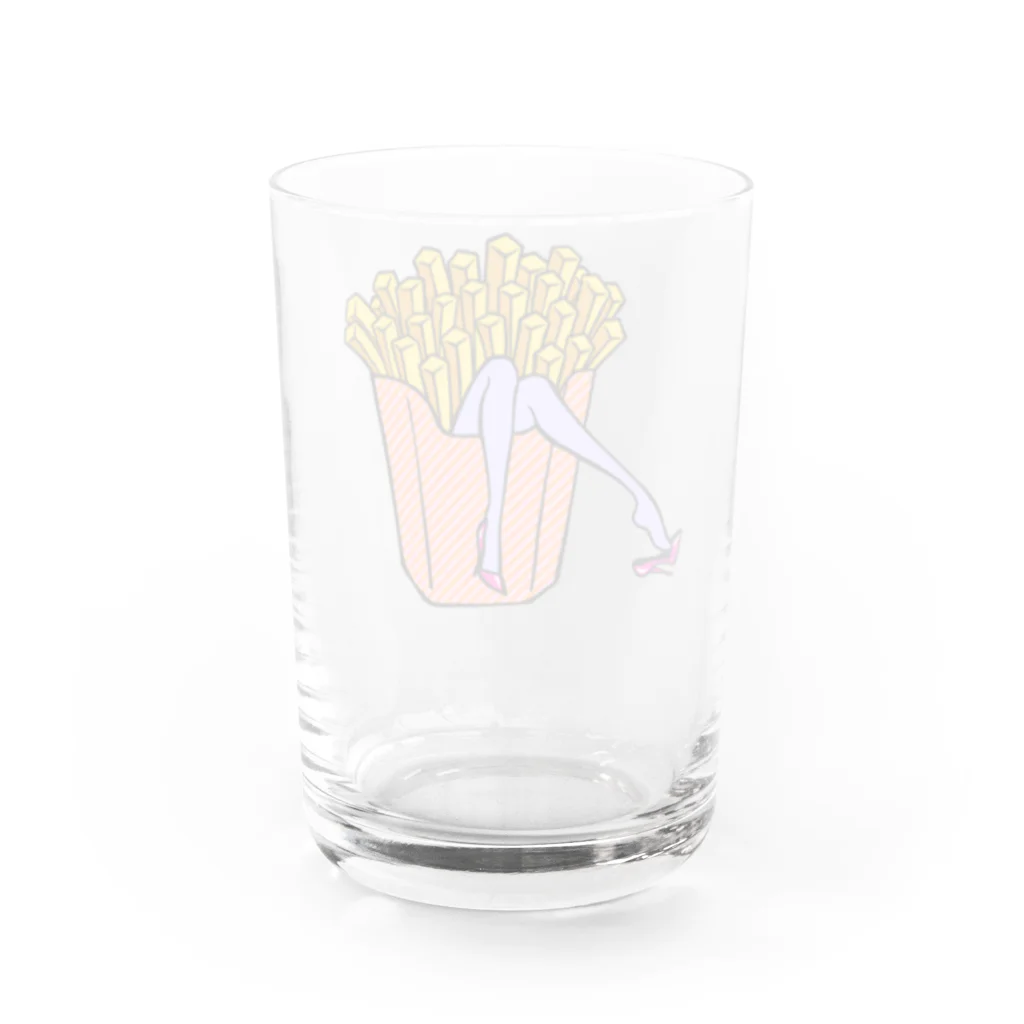 Mieko_Kawasakiの誘惑の🍟フライドポテト　 Water Glass :back