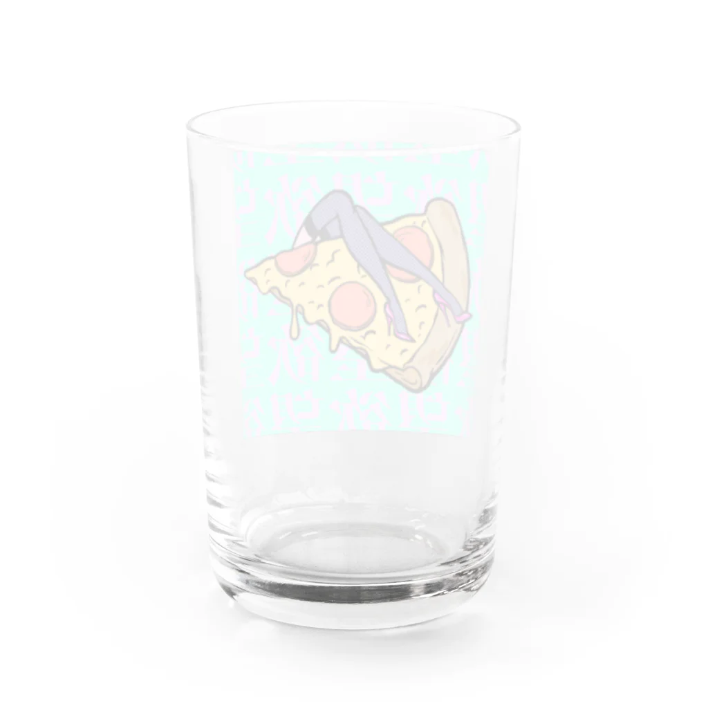 Mieko_Kawasakiの欲望のピザ🍕　GUILTY PLEASURE PIZZA HIGH HEEL Water Glass :back