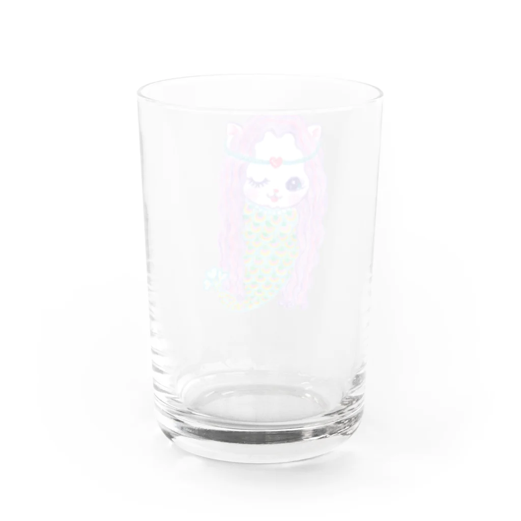 メルティカポエミュウのあまびゑにゃん Water Glass :back