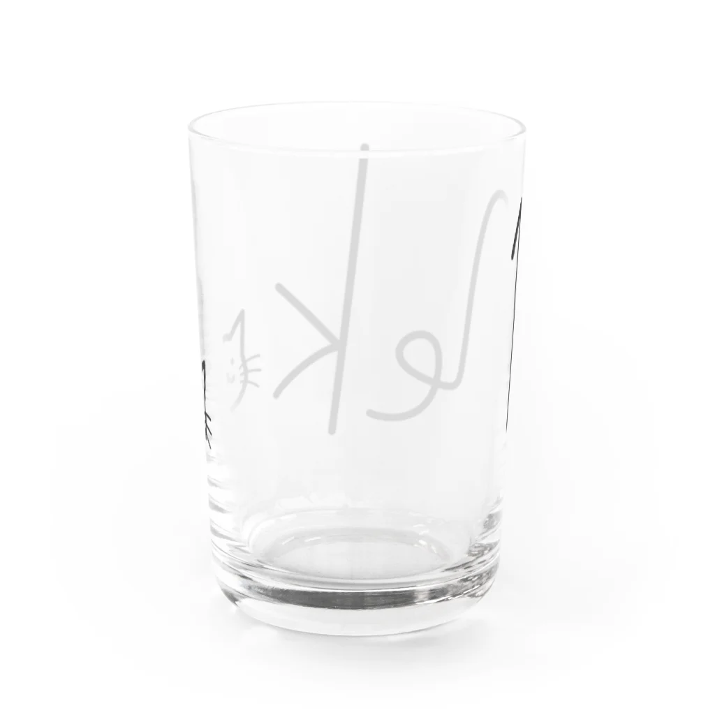 ゆるいげのnekoT-黒- Water Glass :back