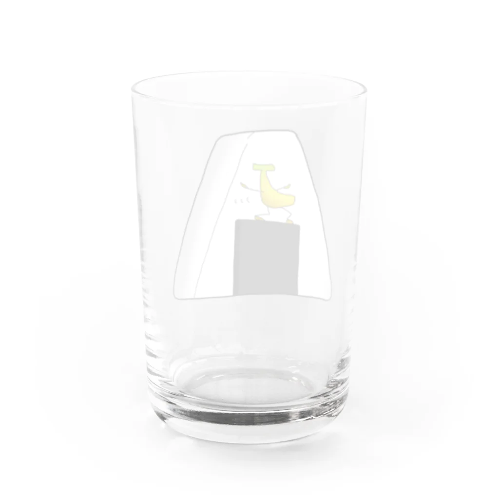 こんぺい工房のおにぎりに登るバナナ Water Glass :back