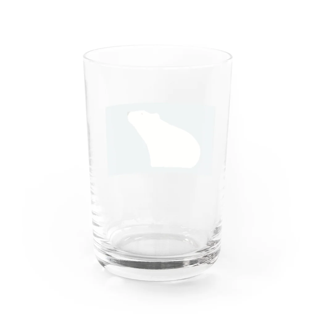 ぽぽもりのシロクマ Water Glass :back