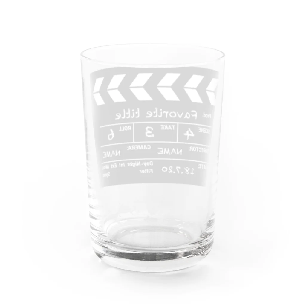 なでしこ@デザインの映画撮影 カチンコ Water Glass :back