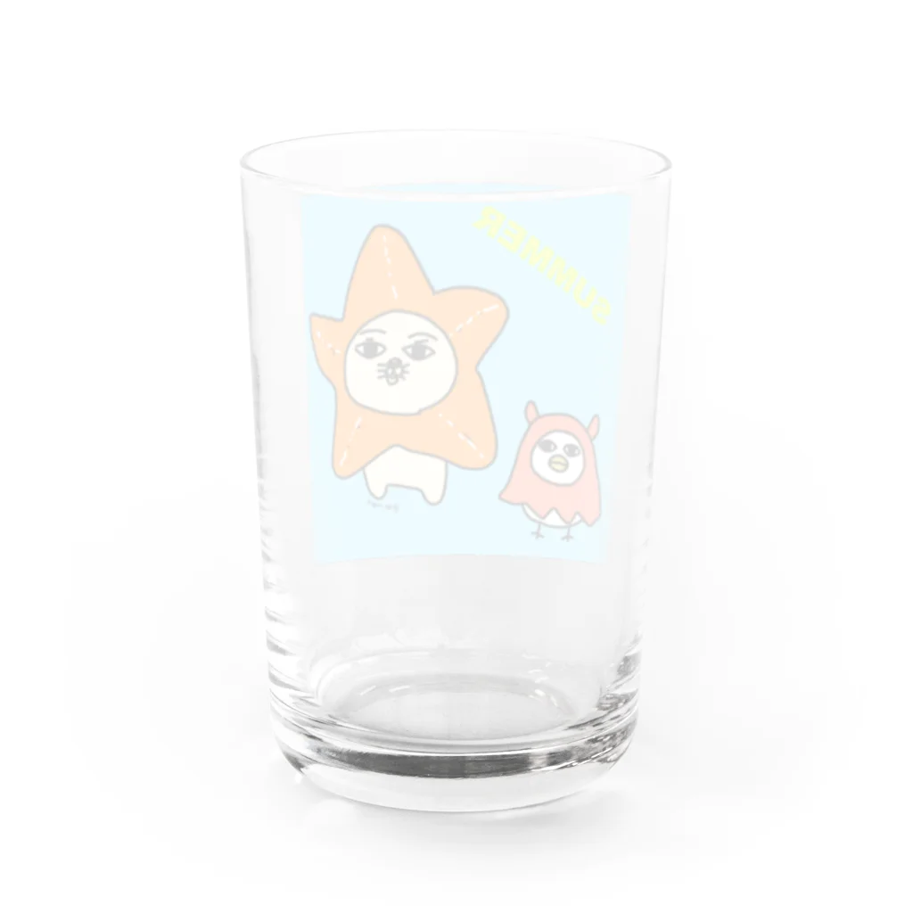 砂糖６杯分のヒトデとメンダコのコスプレ Water Glass :back