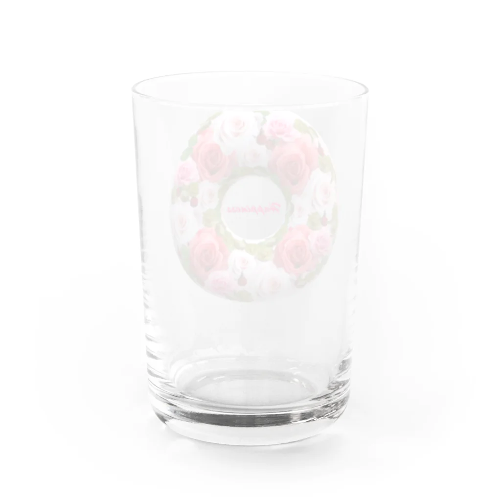 カラフルマルシェのフラワーリース　ピンク系　 Water Glass :back