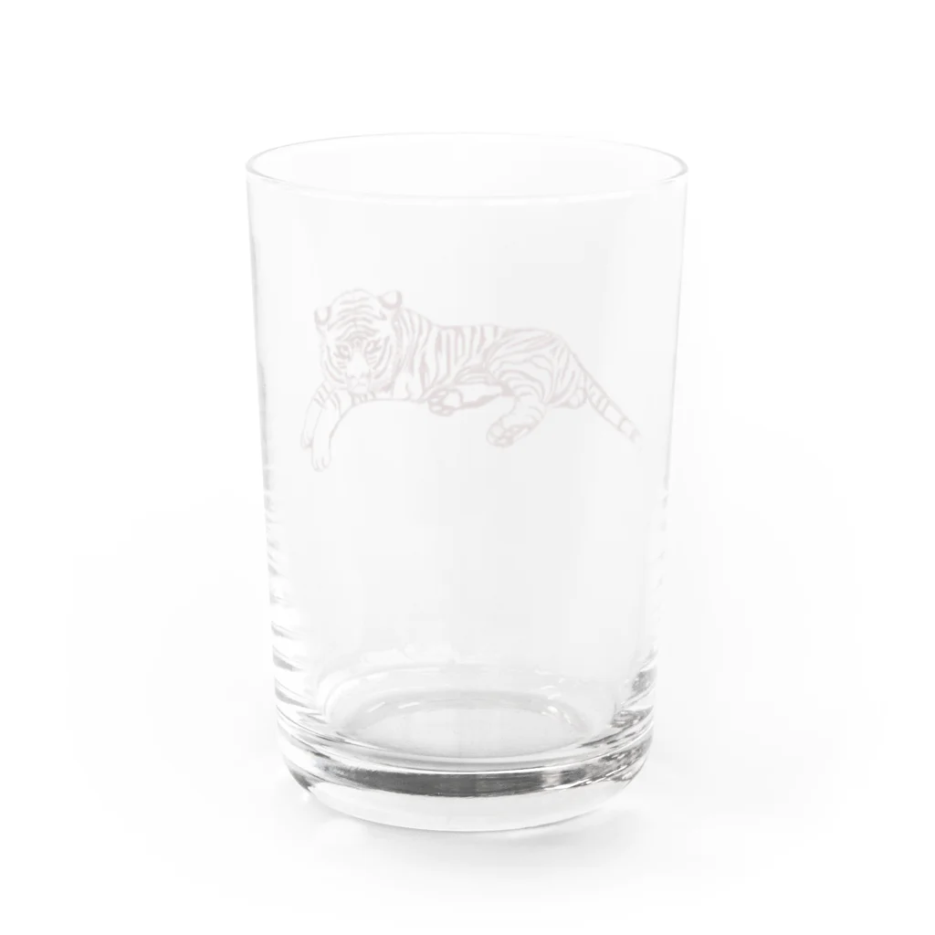 ミミちゃん倶楽部の鋭いタイガーくん Water Glass :back