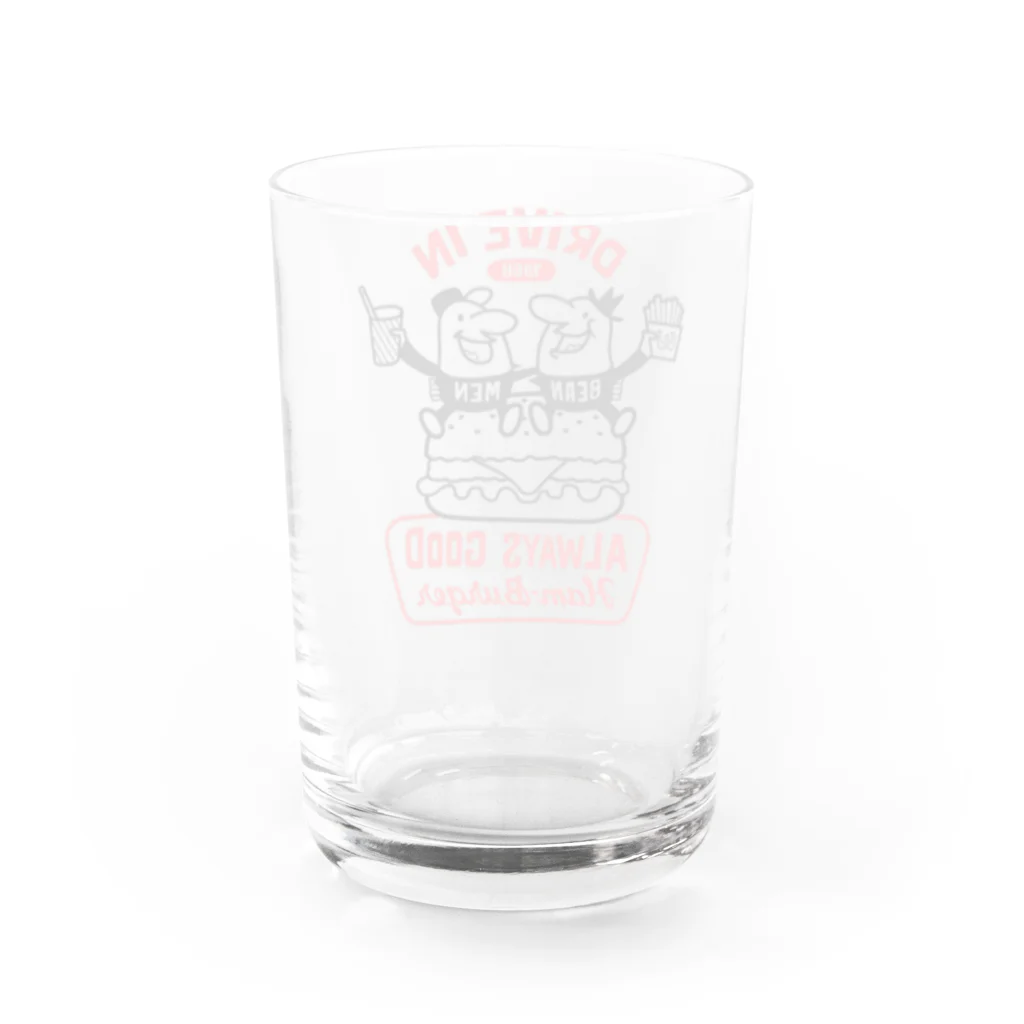 Design For Everydayのビーンズマンとハンバーガー Water Glass :back