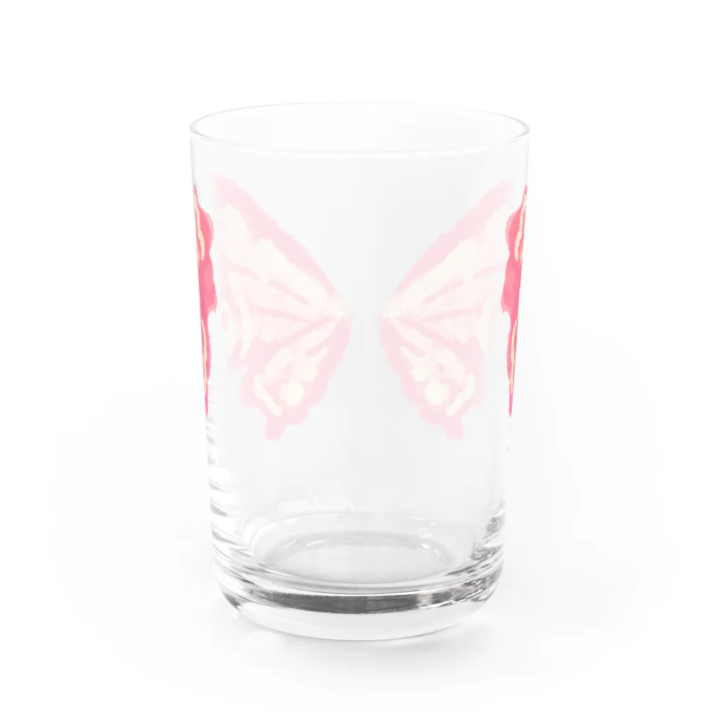 せきね まりのの蝶々の羽(ピンク) Water Glass :back