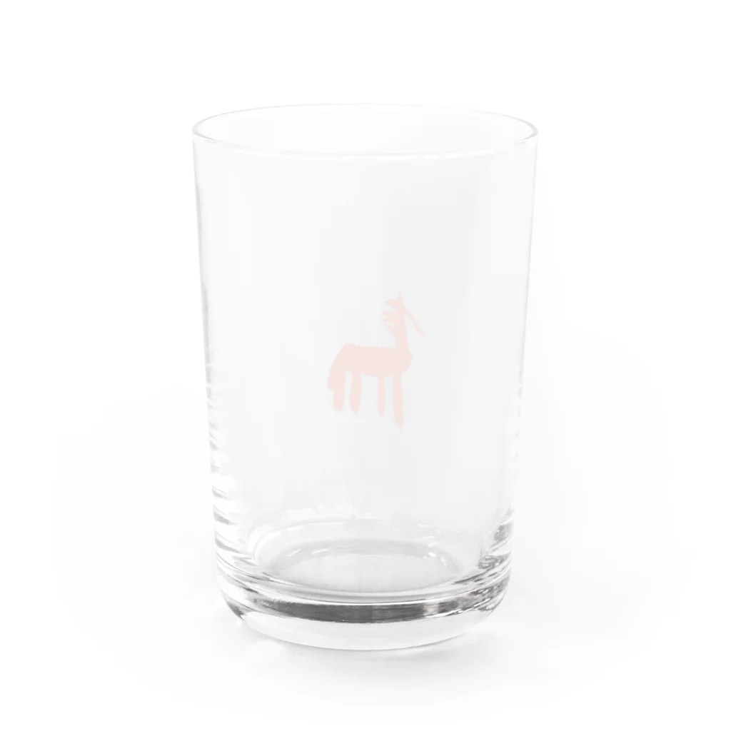 ATELIER RYUSEIの馬 uma-red design Water Glass :back