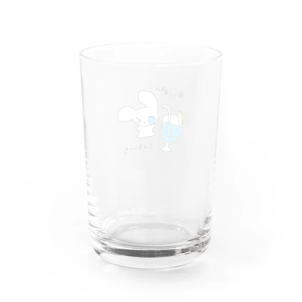 猫と睡眠薬のブルーレモネード Water Glass :back