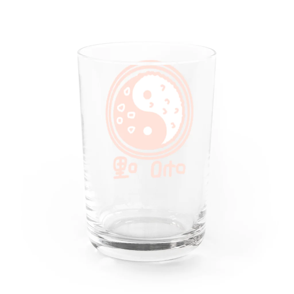 蛇口〆太のお店の無い家紋-陰陽巴カレーライス- Water Glass :back