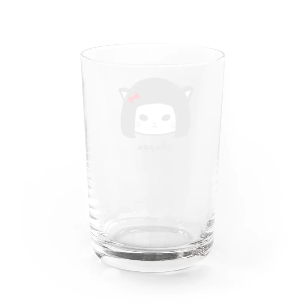 hima&lunaのおかっぱねこ Water Glass :back