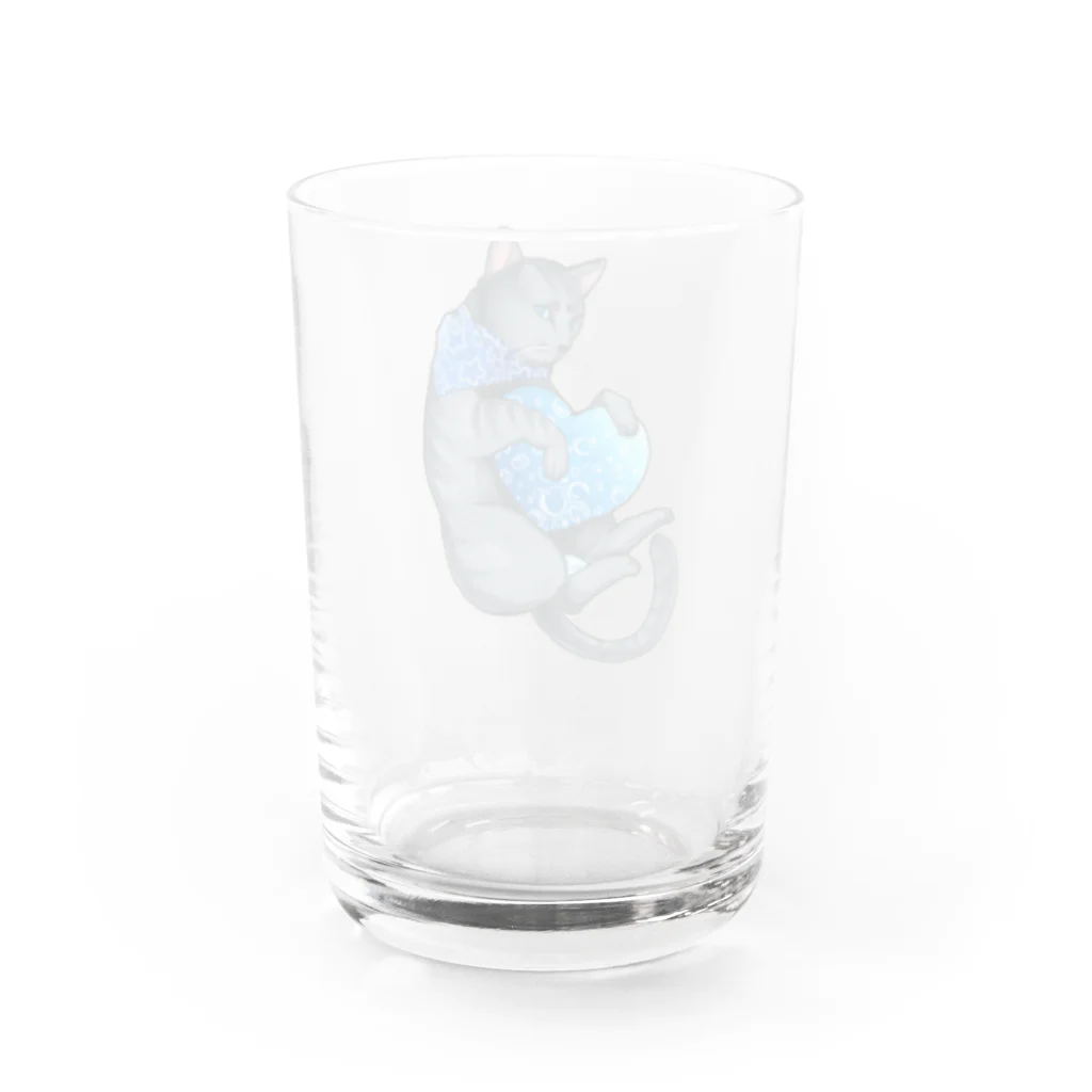 miku'ꜱGallery星猫のロシアン ブルー ハート💙 Water Glass :back