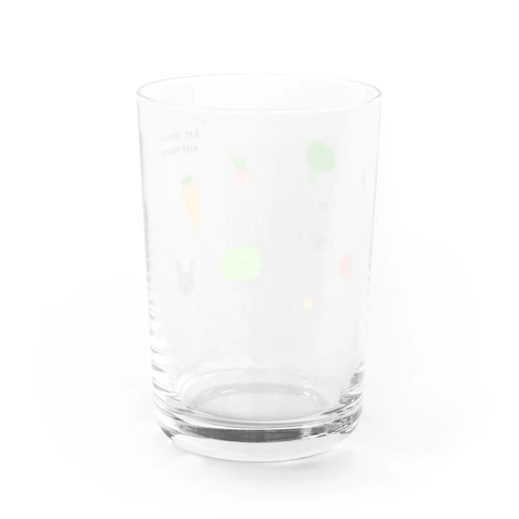 Mimileeの好き嫌いの多いウサギ Water Glass :back