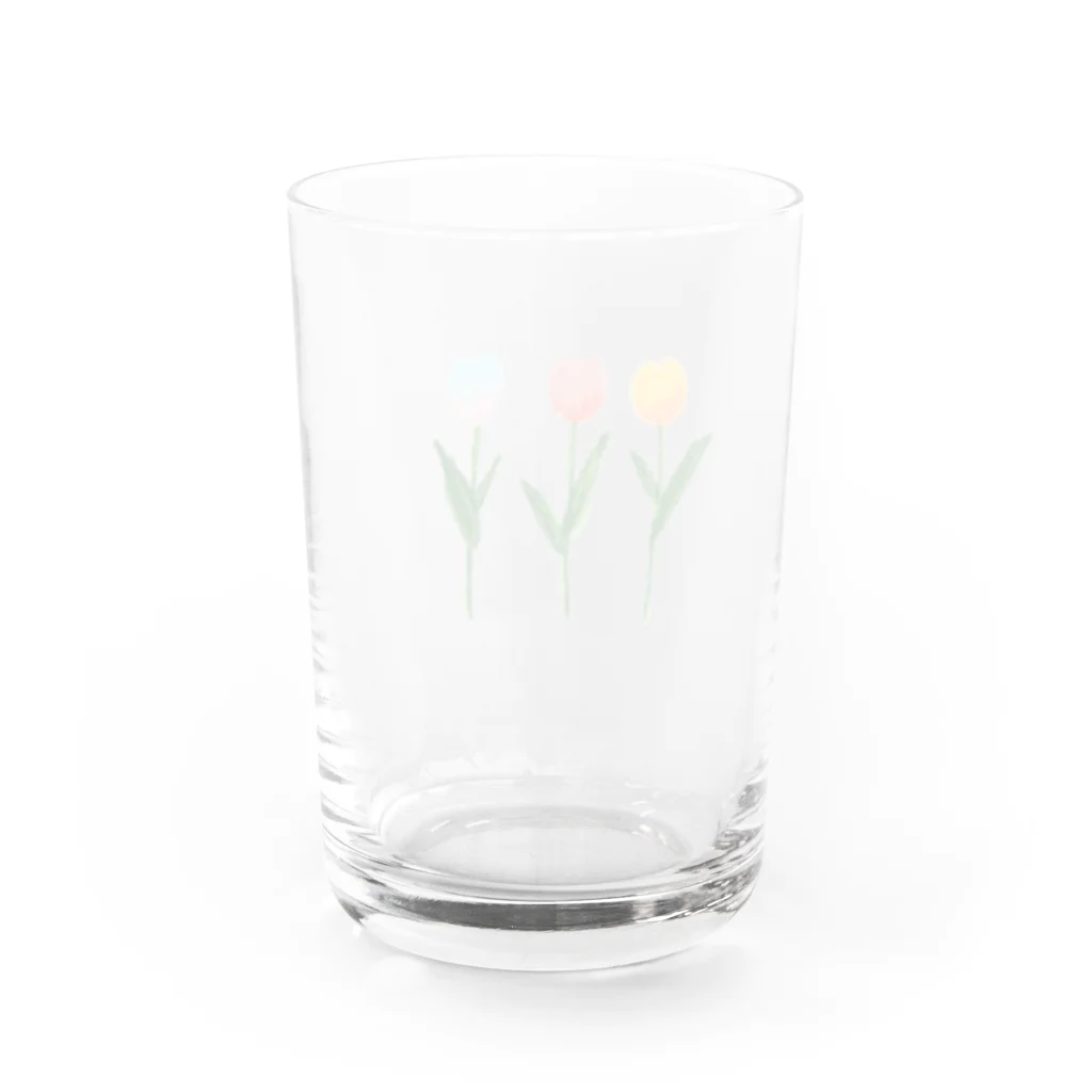 Katieのみっつのちゅーりっぷ グラス Water Glass :back