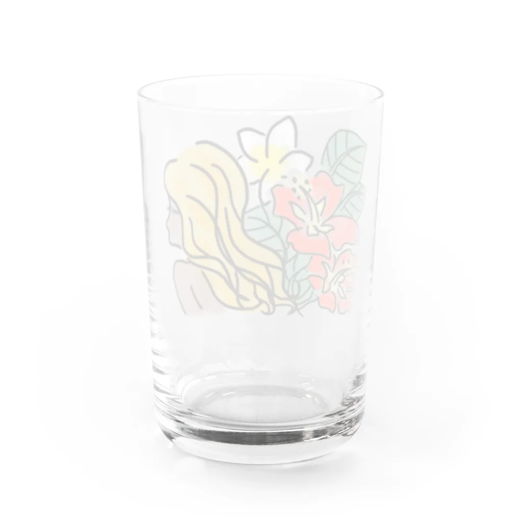 downtheseaのsummer girl Water Glass :back