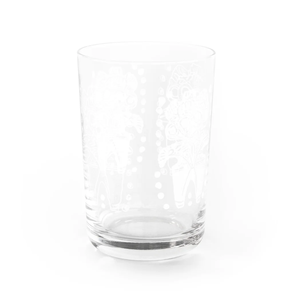 あんこらちの白☆ミミズク土偶カップ① Water Glass :back