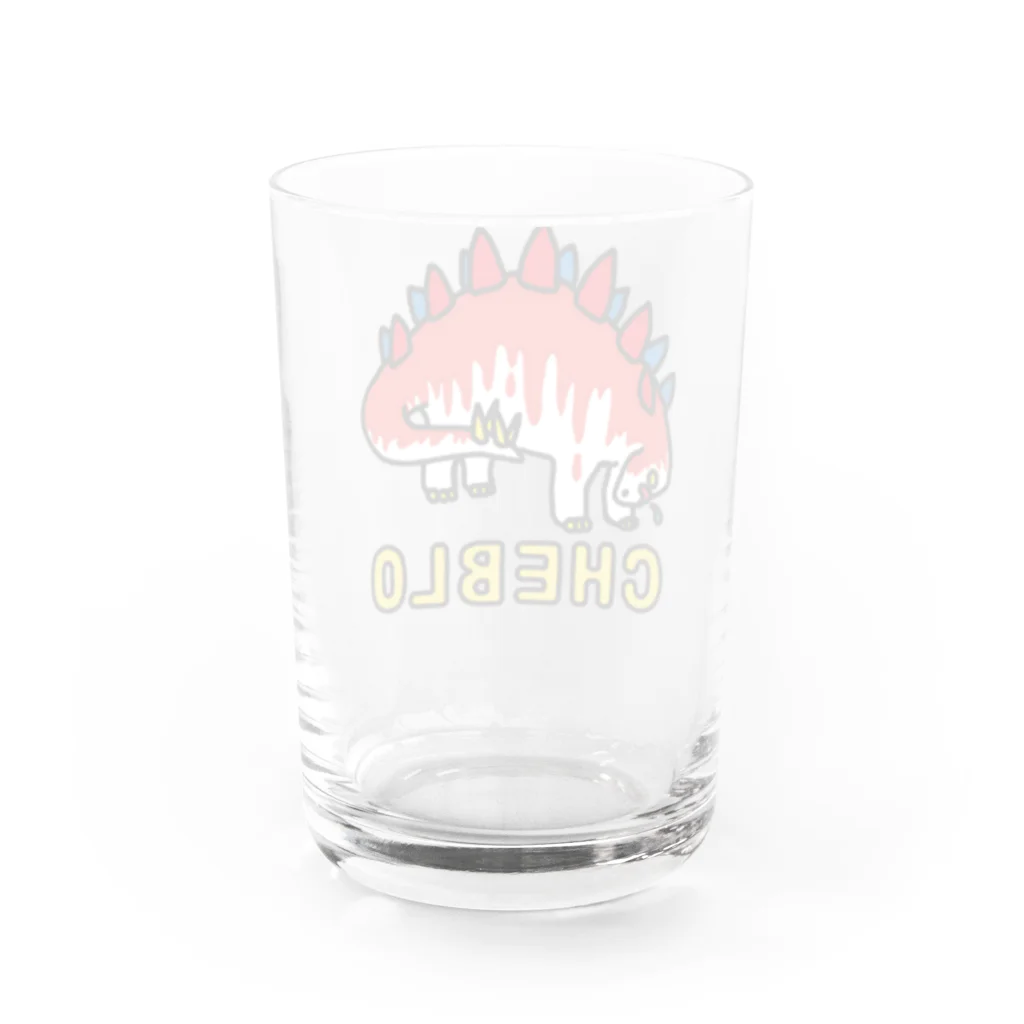 CHEBLOのザウリ赤白 Water Glass :back