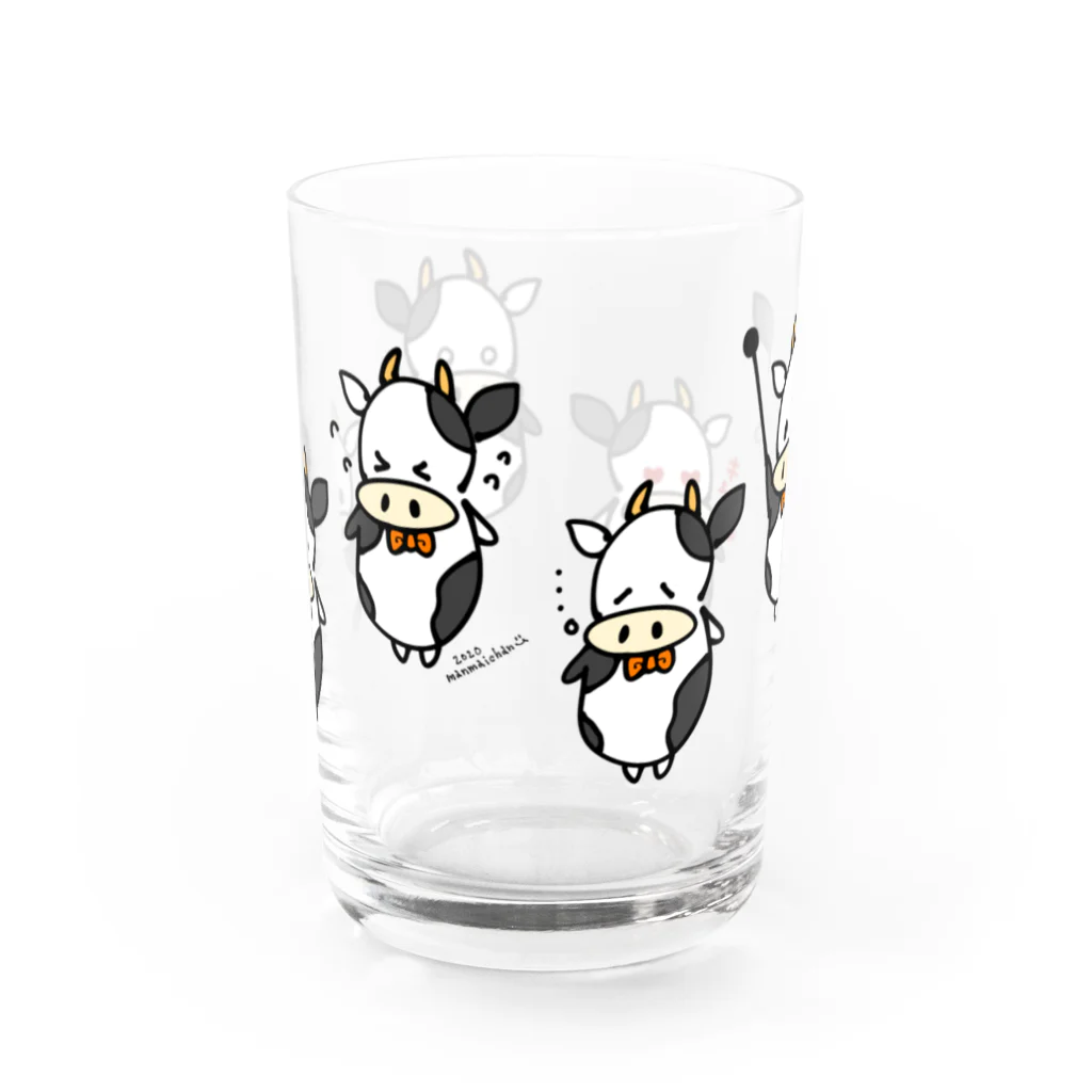 万枚ちゃんのうしあきだらけ Water Glass :back