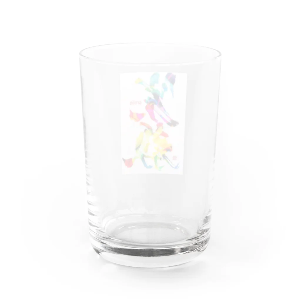 aya4548kaの笑顔で過ごそう Water Glass :back