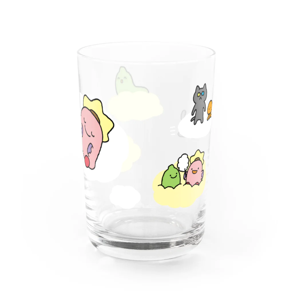 kaiyo56のおひるねあさあさ Water Glass :back