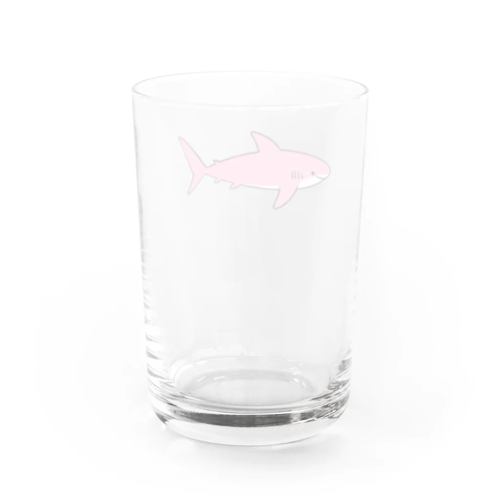 Simao55のピンクなサメ Water Glass :back