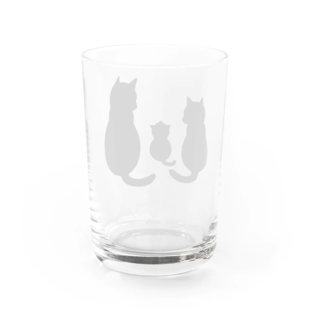 kuronyansuzuの黒猫親子 Water Glass :back