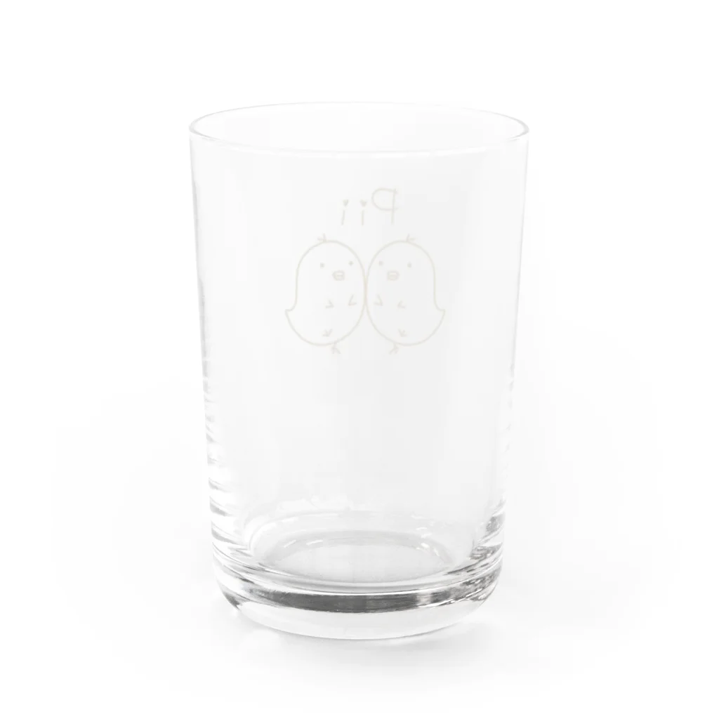 さぼのひよこのぴぃ Water Glass :back