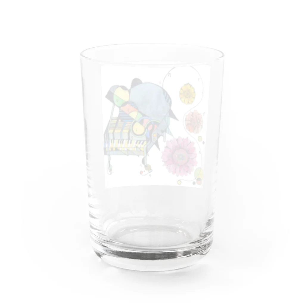 Sound Shop Misayukiのピアノとガーベラ Water Glass :back