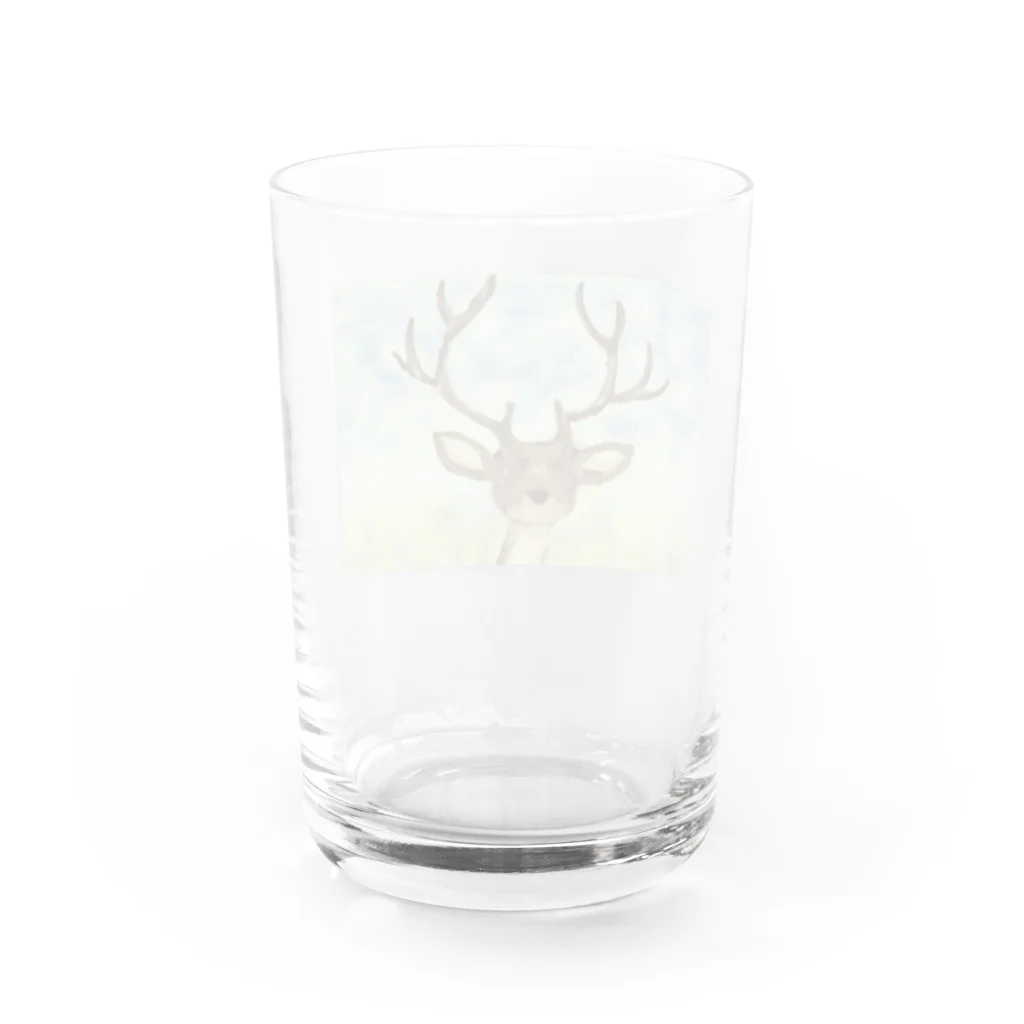 pettonのこっち見てる鹿 Water Glass :back