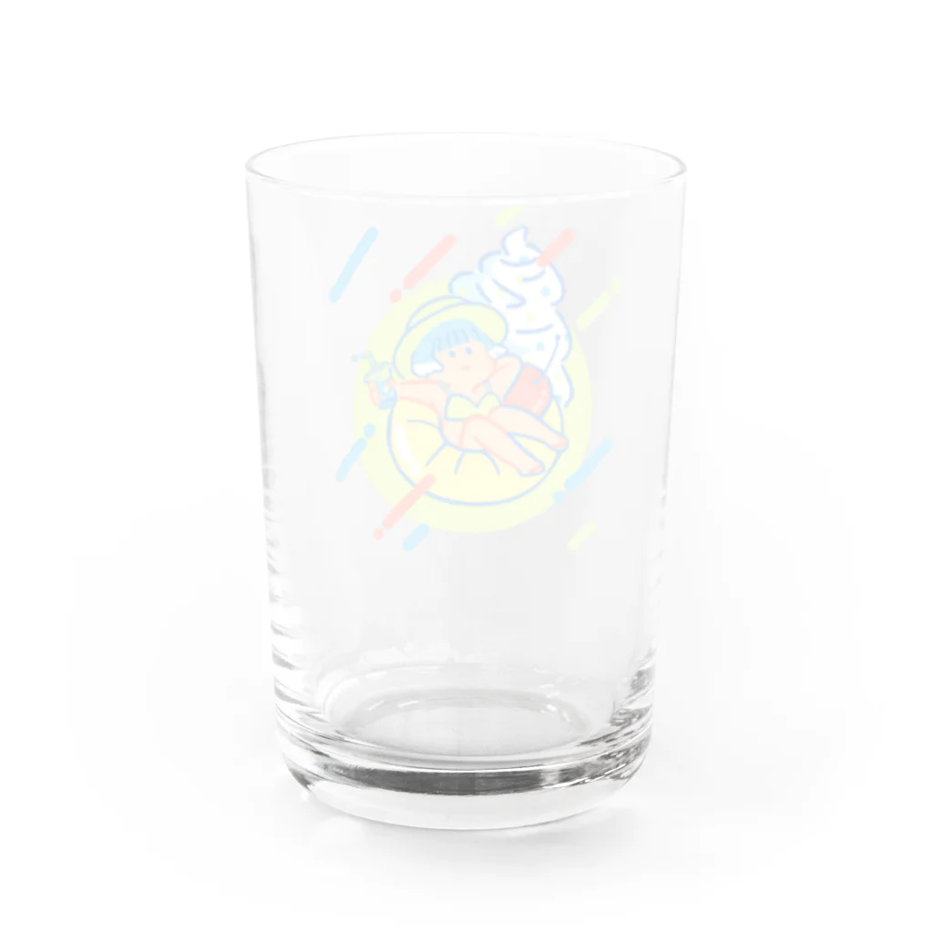 SPACEのクリームソーダ Water Glass :back