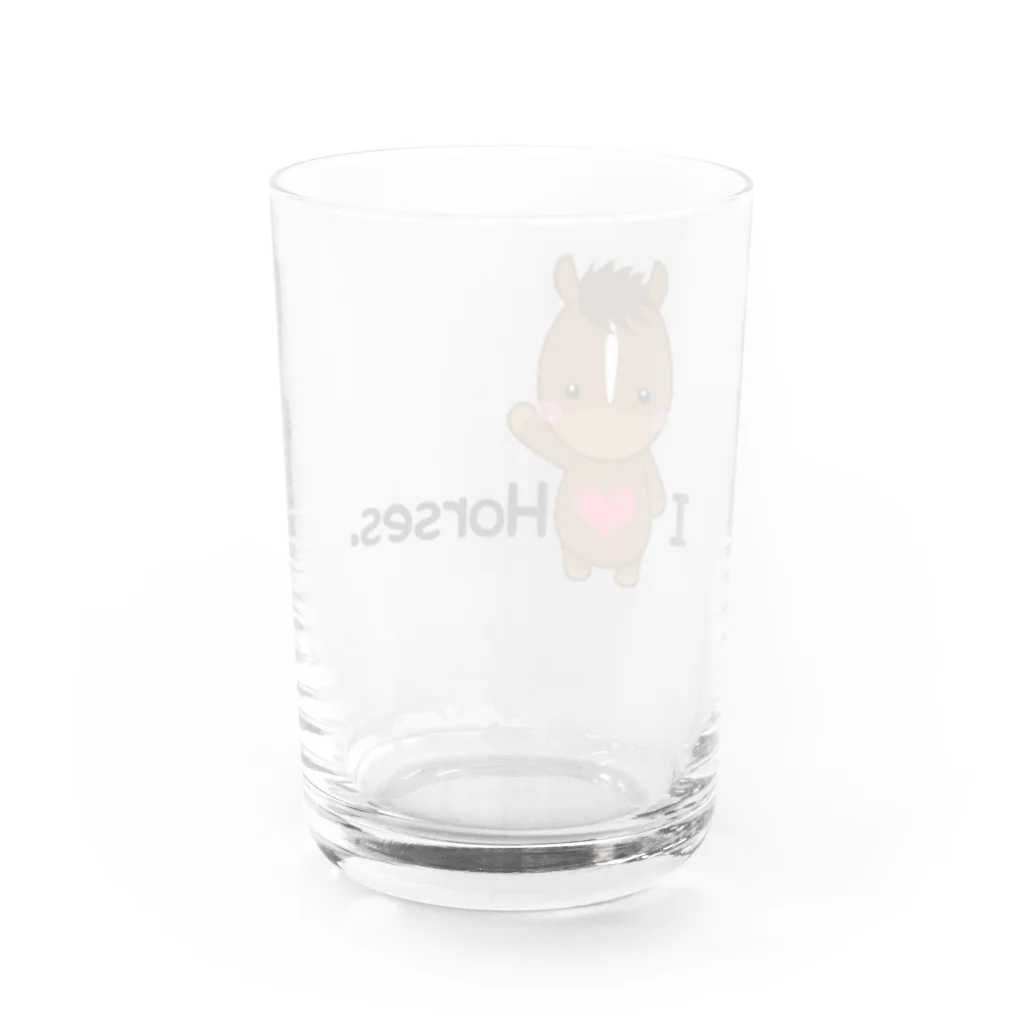 au♡lio アウリオのI love horse. Water Glass :back