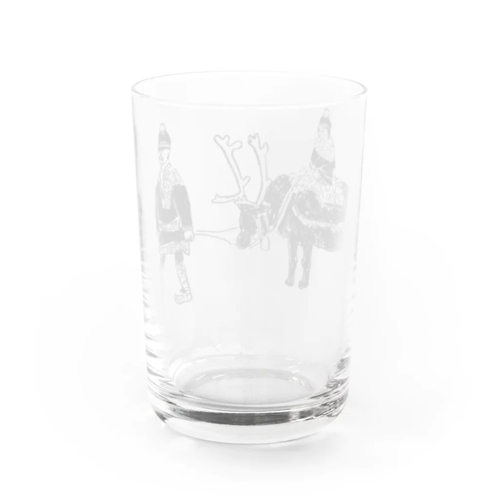 おこまりshopのお家で旅気分　トナカイ Water Glass :back