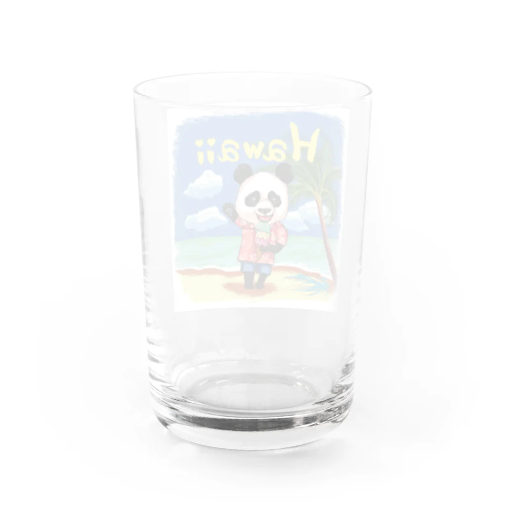 油絵描きの小物売り場のハワイ旅行気分 Water Glass :back