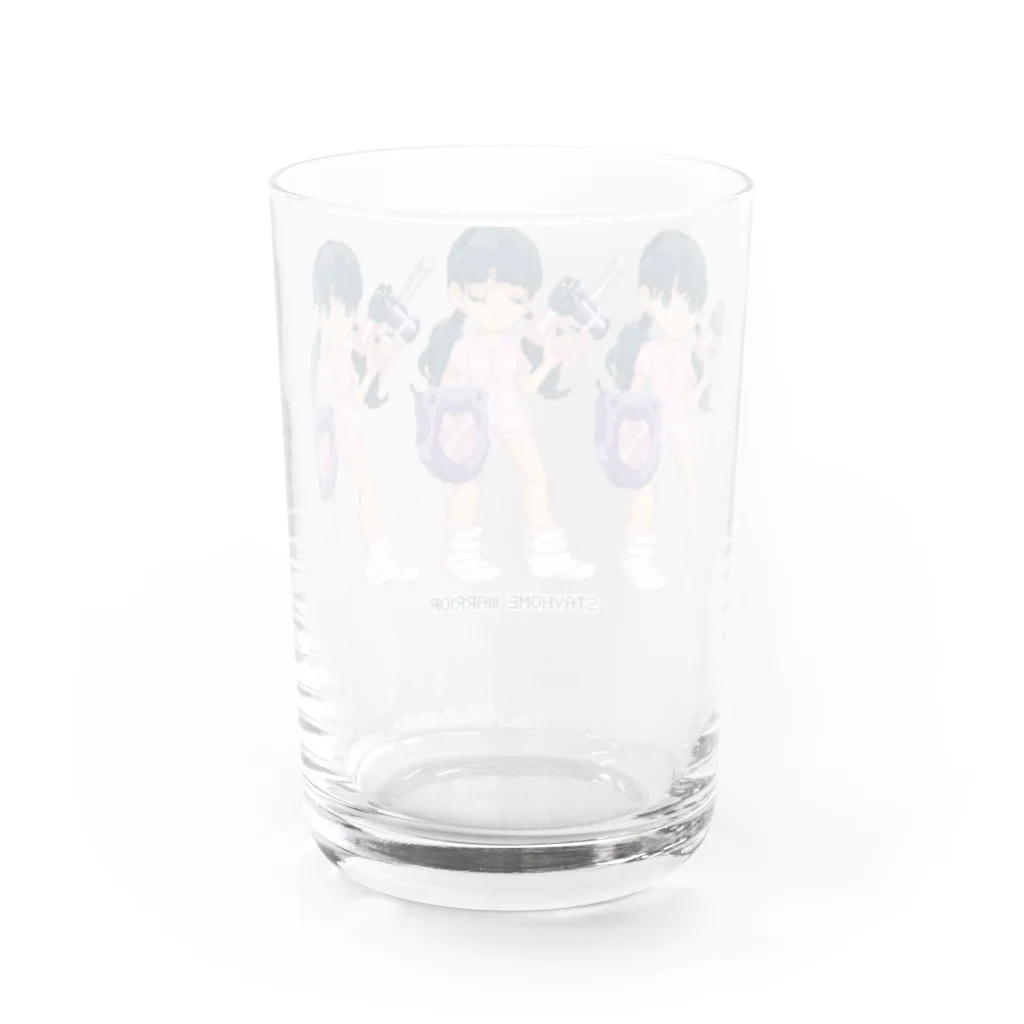 She is ...のSNS vs おうち時間 【STAYHOME WARRIOR】 Water Glass :back