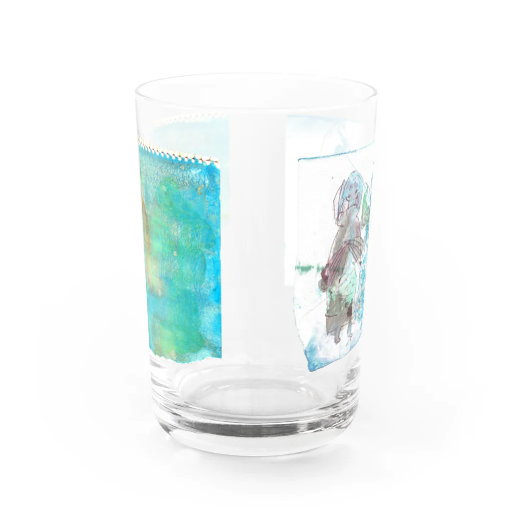 ふっかふっかひゅーんのひと　と　いろ Water Glass :back