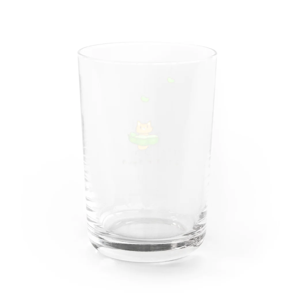 ゆずちゃの枝豆キャッチ Water Glass :back