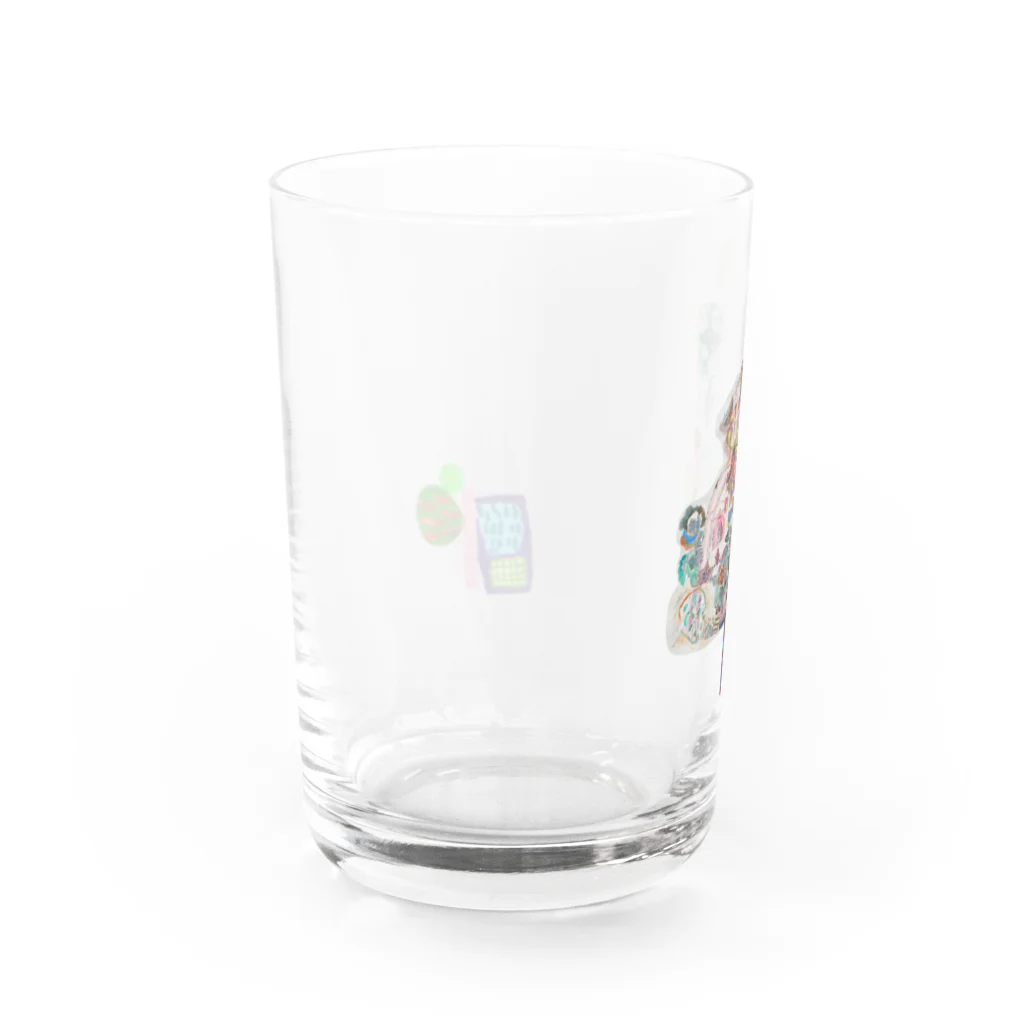 ふっかふっかひゅーんのひと Water Glass :back