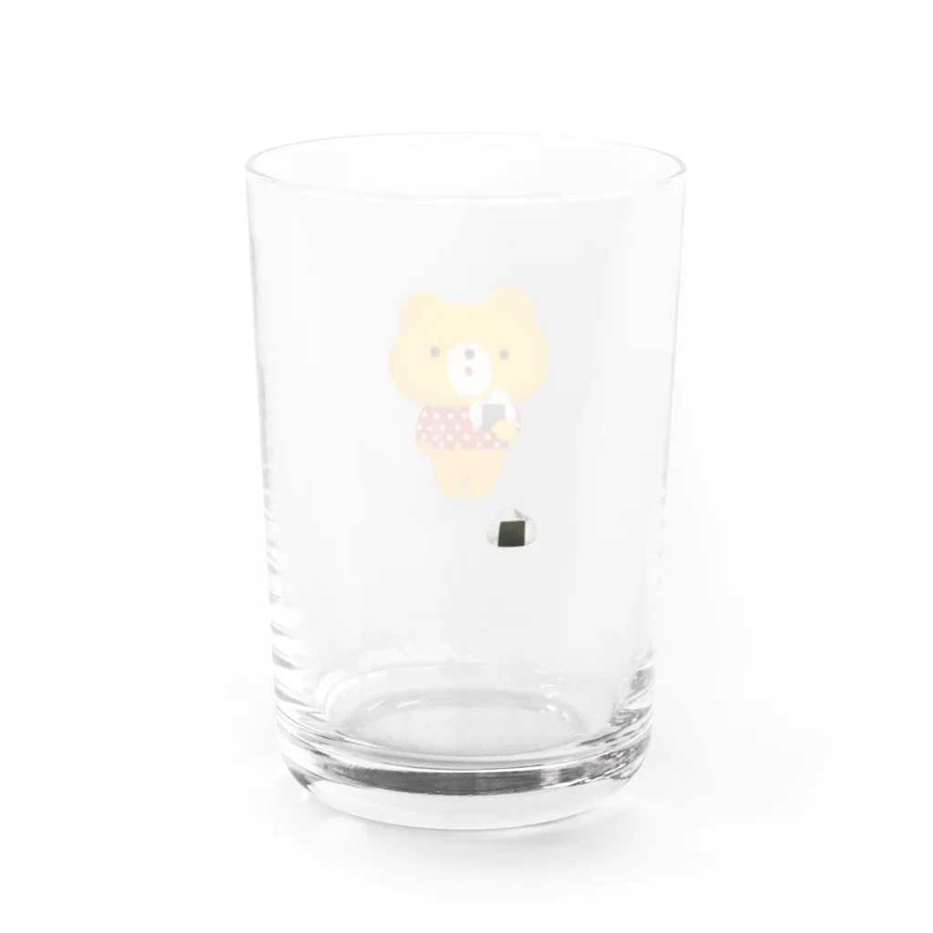 ボビコのおにぎりクマ Water Glass :back