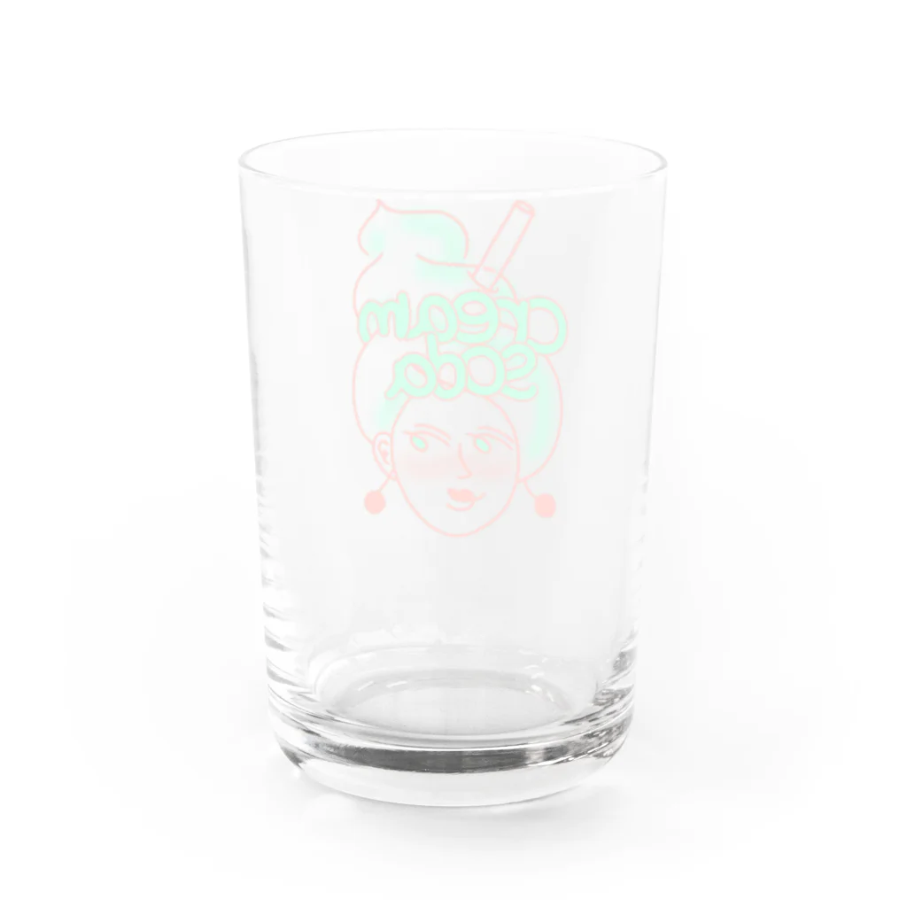 ウィンナー天国のクリームソーダ姉さん Water Glass :back